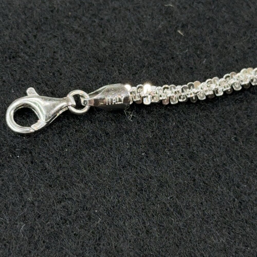 Italian Sterling Silver Bracelet Twisted Textured 7.2g Lobster Closure 6-3/4" - Picture 4 of 8